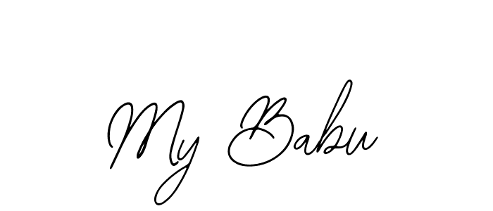 How to make My Babu name signature. Use Bearetta-2O07w style for creating short signs online. This is the latest handwritten sign. My Babu signature style 12 images and pictures png
