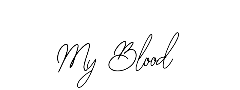 Use a signature maker to create a handwritten signature online. With this signature software, you can design (Bearetta-2O07w) your own signature for name My Blood. My Blood signature style 12 images and pictures png