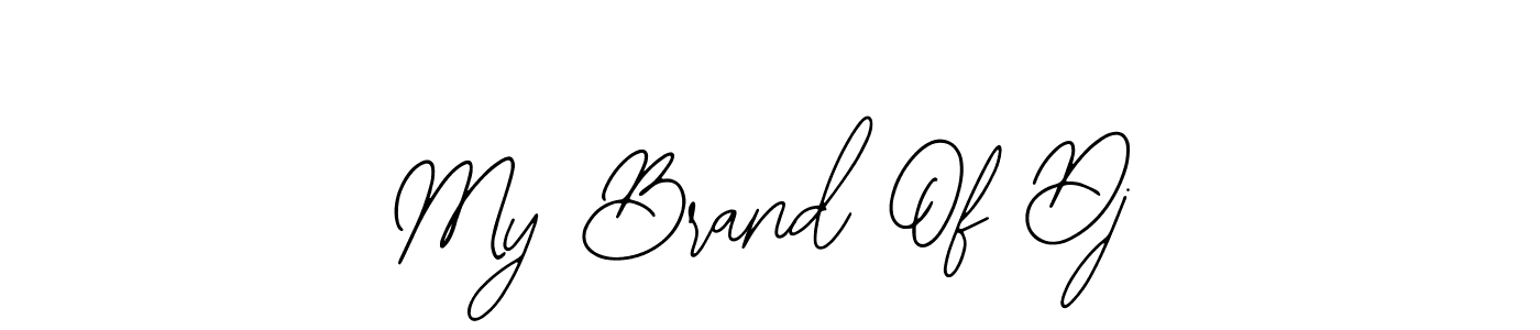 The best way (Bearetta-2O07w) to make a short signature is to pick only two or three words in your name. The name My Brand Of Dj include a total of six letters. For converting this name. My Brand Of Dj signature style 12 images and pictures png