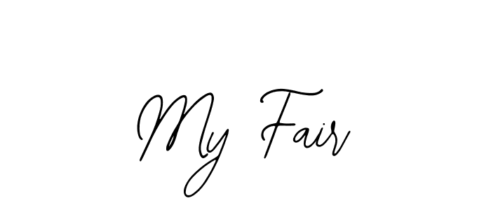if you are searching for the best signature style for your name My Fair. so please give up your signature search. here we have designed multiple signature styles  using Bearetta-2O07w. My Fair signature style 12 images and pictures png
