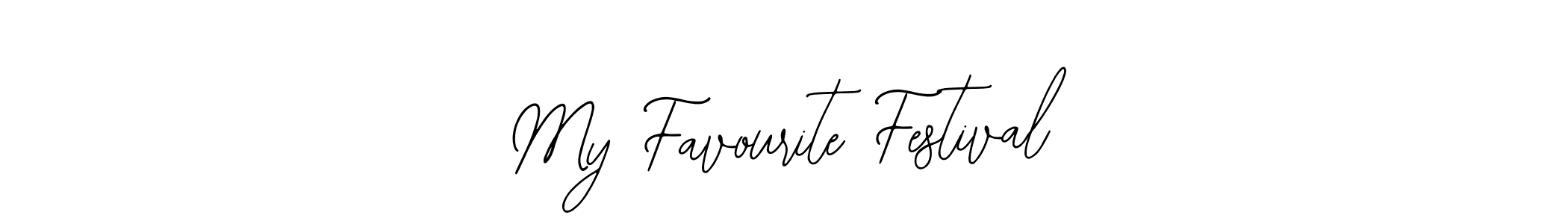 Also You can easily find your signature by using the search form. We will create My Favourite Festival name handwritten signature images for you free of cost using Bearetta-2O07w sign style. My Favourite Festival signature style 12 images and pictures png