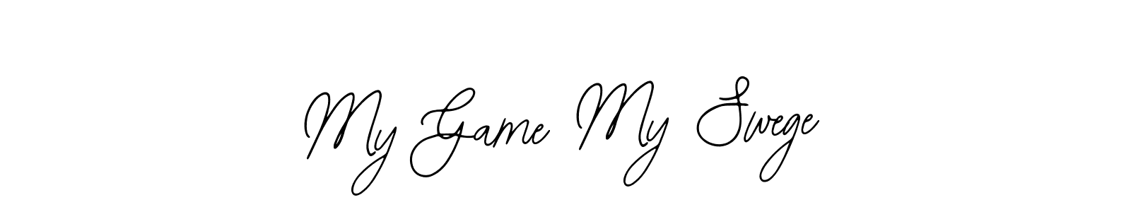 This is the best signature style for the My Game My Swege name. Also you like these signature font (Bearetta-2O07w). Mix name signature. My Game My Swege signature style 12 images and pictures png