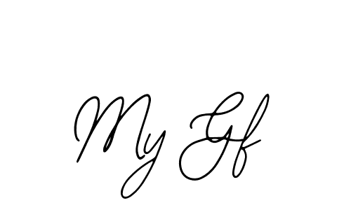 Use a signature maker to create a handwritten signature online. With this signature software, you can design (Bearetta-2O07w) your own signature for name My Gf. My Gf signature style 12 images and pictures png