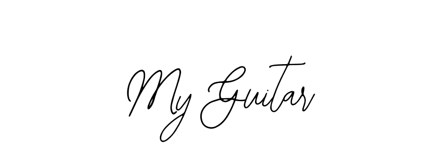 You should practise on your own different ways (Bearetta-2O07w) to write your name (My Guitar) in signature. don't let someone else do it for you. My Guitar signature style 12 images and pictures png
