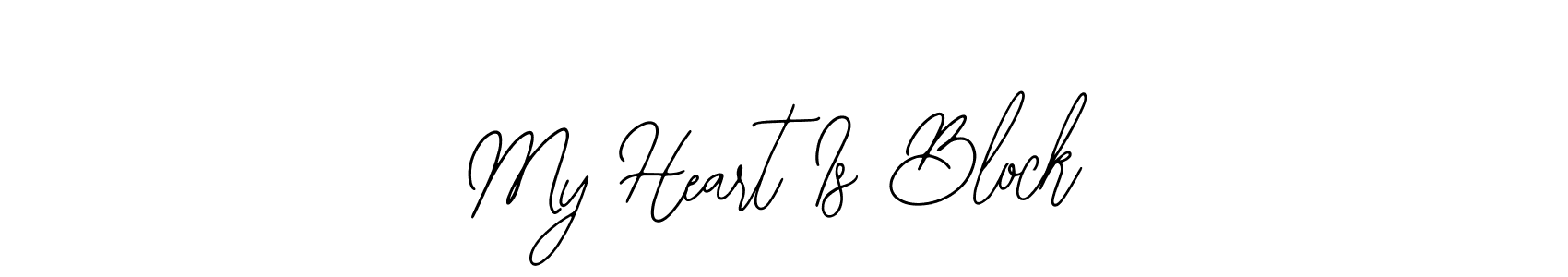 Also You can easily find your signature by using the search form. We will create My Heart Is Block name handwritten signature images for you free of cost using Bearetta-2O07w sign style. My Heart Is Block signature style 12 images and pictures png