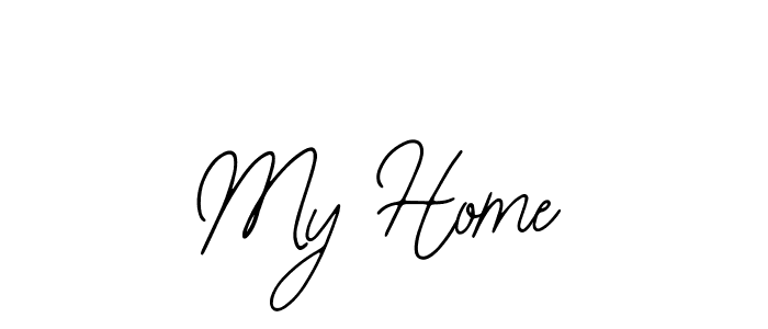 Design your own signature with our free online signature maker. With this signature software, you can create a handwritten (Bearetta-2O07w) signature for name My Home. My Home signature style 12 images and pictures png