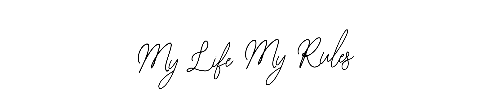 Check out images of Autograph of My Life My Rules name. Actor My Life My Rules Signature Style. Bearetta-2O07w is a professional sign style online. My Life My Rules signature style 12 images and pictures png