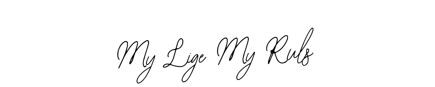 How to Draw My Lige My Ruls signature style? Bearetta-2O07w is a latest design signature styles for name My Lige My Ruls. My Lige My Ruls signature style 12 images and pictures png