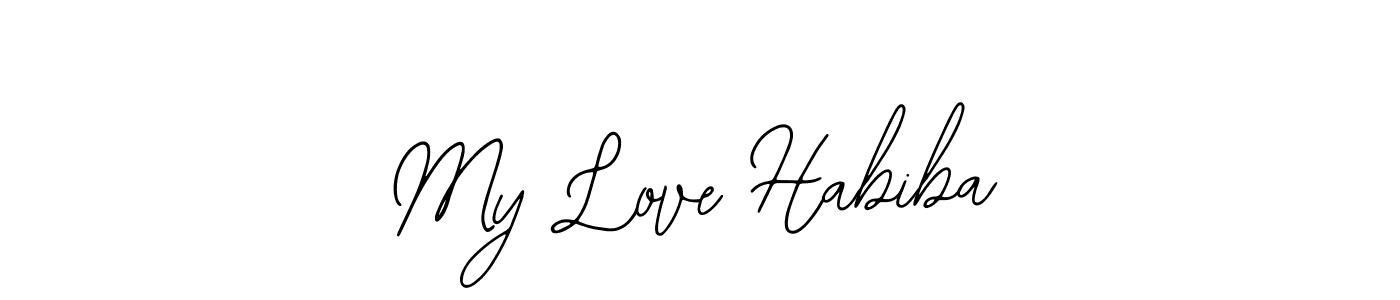 This is the best signature style for the My Love Habiba name. Also you like these signature font (Bearetta-2O07w). Mix name signature. My Love Habiba signature style 12 images and pictures png