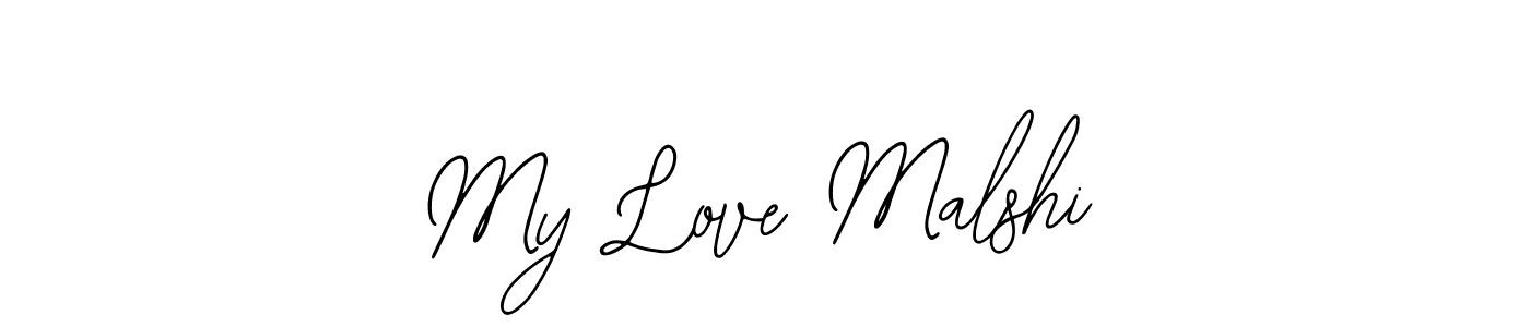 The best way (Bearetta-2O07w) to make a short signature is to pick only two or three words in your name. The name My Love Malshi include a total of six letters. For converting this name. My Love Malshi signature style 12 images and pictures png