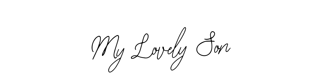 Use a signature maker to create a handwritten signature online. With this signature software, you can design (Bearetta-2O07w) your own signature for name My Lovely Son. My Lovely Son signature style 12 images and pictures png