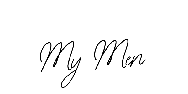 The best way (Bearetta-2O07w) to make a short signature is to pick only two or three words in your name. The name My Men include a total of six letters. For converting this name. My Men signature style 12 images and pictures png