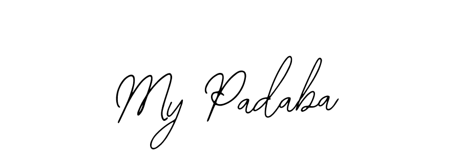 How to make My Padaba name signature. Use Bearetta-2O07w style for creating short signs online. This is the latest handwritten sign. My Padaba signature style 12 images and pictures png