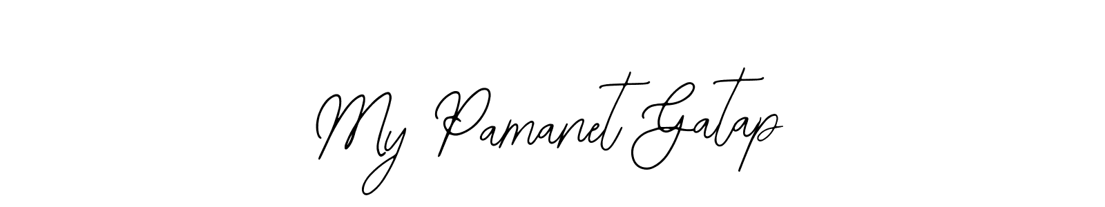 The best way (Bearetta-2O07w) to make a short signature is to pick only two or three words in your name. The name My Pamanet Gatap include a total of six letters. For converting this name. My Pamanet Gatap signature style 12 images and pictures png