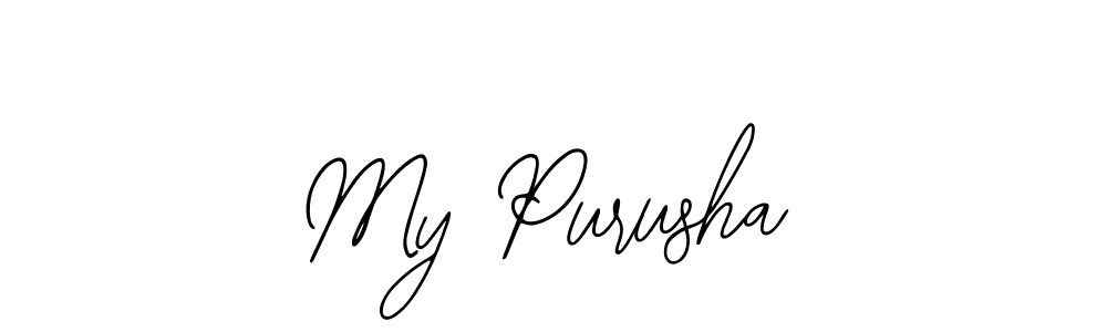 Also You can easily find your signature by using the search form. We will create My Purusha name handwritten signature images for you free of cost using Bearetta-2O07w sign style. My Purusha signature style 12 images and pictures png