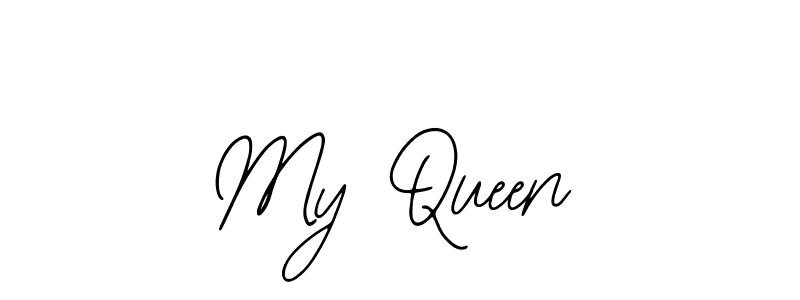 if you are searching for the best signature style for your name My Queen. so please give up your signature search. here we have designed multiple signature styles  using Bearetta-2O07w. My Queen signature style 12 images and pictures png