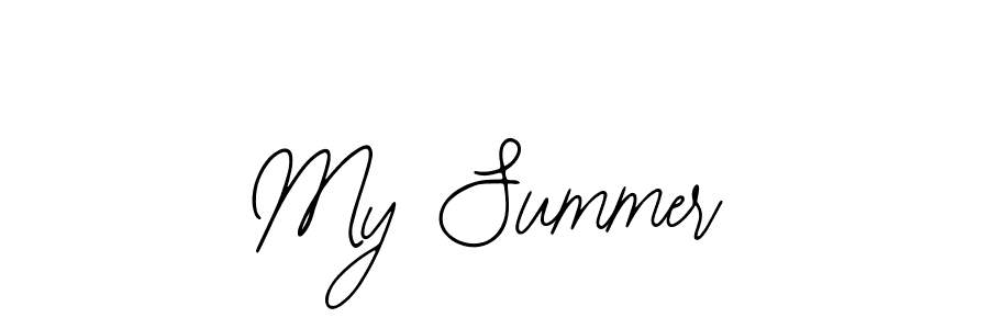 The best way (Bearetta-2O07w) to make a short signature is to pick only two or three words in your name. The name My Summer include a total of six letters. For converting this name. My Summer signature style 12 images and pictures png