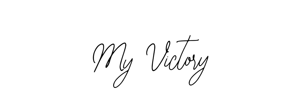 You should practise on your own different ways (Bearetta-2O07w) to write your name (My Victory) in signature. don't let someone else do it for you. My Victory signature style 12 images and pictures png