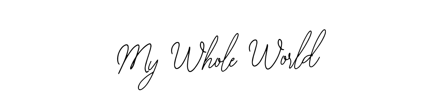 Design your own signature with our free online signature maker. With this signature software, you can create a handwritten (Bearetta-2O07w) signature for name My Whole World. My Whole World signature style 12 images and pictures png