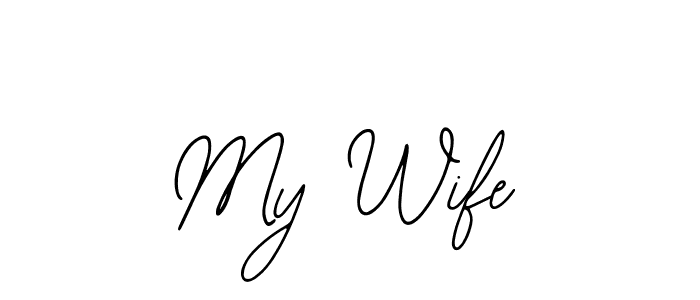 Use a signature maker to create a handwritten signature online. With this signature software, you can design (Bearetta-2O07w) your own signature for name My Wife. My Wife signature style 12 images and pictures png