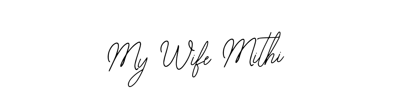 Also You can easily find your signature by using the search form. We will create My Wife Mithi name handwritten signature images for you free of cost using Bearetta-2O07w sign style. My Wife Mithi signature style 12 images and pictures png