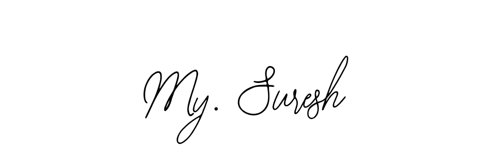 The best way (Bearetta-2O07w) to make a short signature is to pick only two or three words in your name. The name My. Suresh include a total of six letters. For converting this name. My. Suresh signature style 12 images and pictures png