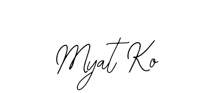 Also You can easily find your signature by using the search form. We will create Myat Ko name handwritten signature images for you free of cost using Bearetta-2O07w sign style. Myat Ko signature style 12 images and pictures png