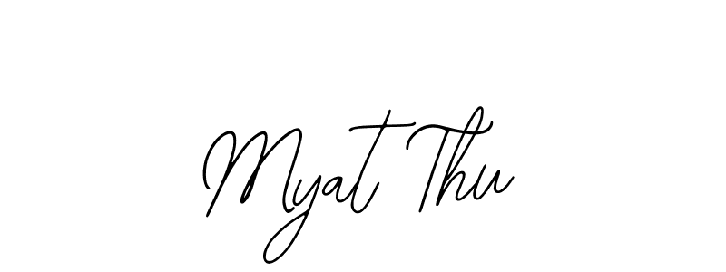How to make Myat Thu name signature. Use Bearetta-2O07w style for creating short signs online. This is the latest handwritten sign. Myat Thu signature style 12 images and pictures png