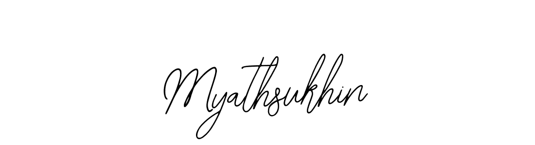 Design your own signature with our free online signature maker. With this signature software, you can create a handwritten (Bearetta-2O07w) signature for name Myathsukhin. Myathsukhin signature style 12 images and pictures png