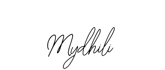 How to make Mydhili name signature. Use Bearetta-2O07w style for creating short signs online. This is the latest handwritten sign. Mydhili signature style 12 images and pictures png