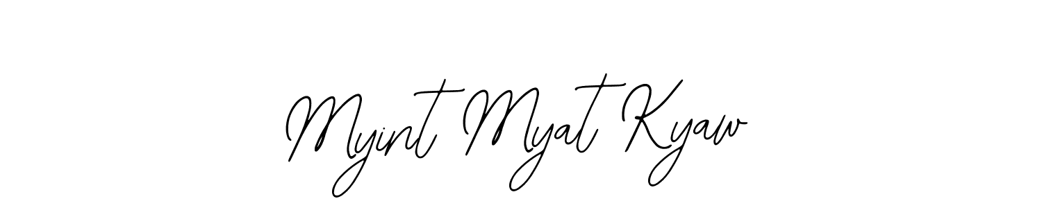 Design your own signature with our free online signature maker. With this signature software, you can create a handwritten (Bearetta-2O07w) signature for name Myint Myat Kyaw. Myint Myat Kyaw signature style 12 images and pictures png