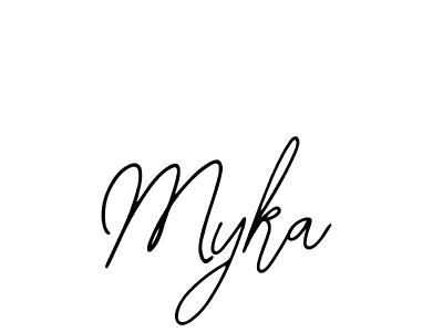 You should practise on your own different ways (Bearetta-2O07w) to write your name (Myka) in signature. don't let someone else do it for you. Myka signature style 12 images and pictures png