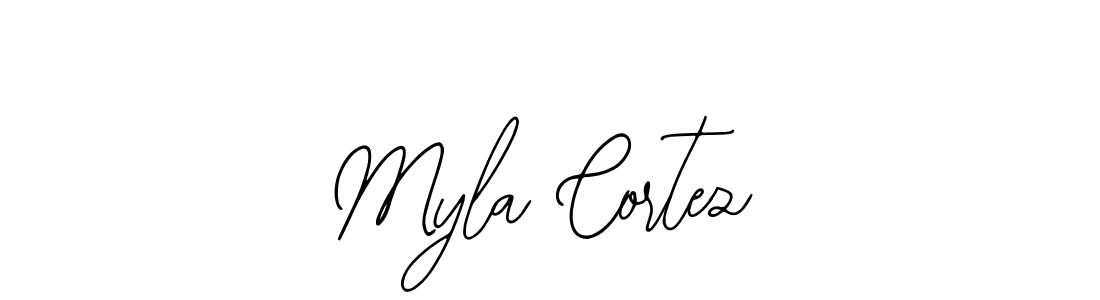 Use a signature maker to create a handwritten signature online. With this signature software, you can design (Bearetta-2O07w) your own signature for name Myla Cortez. Myla Cortez signature style 12 images and pictures png