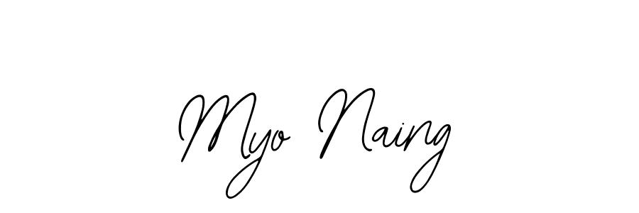 You should practise on your own different ways (Bearetta-2O07w) to write your name (Myo Naing) in signature. don't let someone else do it for you. Myo Naing signature style 12 images and pictures png
