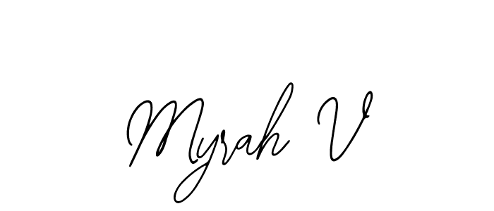 Myrah V stylish signature style. Best Handwritten Sign (Bearetta-2O07w) for my name. Handwritten Signature Collection Ideas for my name Myrah V. Myrah V signature style 12 images and pictures png