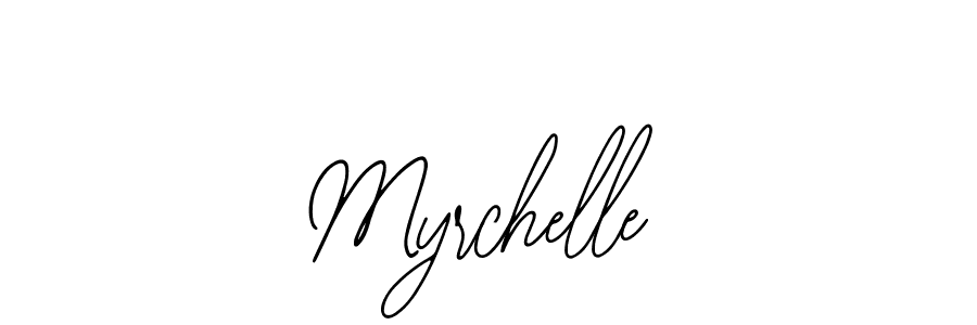 How to make Myrchelle name signature. Use Bearetta-2O07w style for creating short signs online. This is the latest handwritten sign. Myrchelle signature style 12 images and pictures png