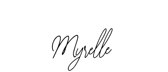 Use a signature maker to create a handwritten signature online. With this signature software, you can design (Bearetta-2O07w) your own signature for name Myrelle. Myrelle signature style 12 images and pictures png