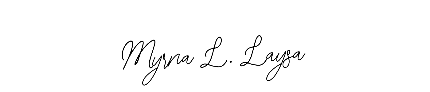 Make a beautiful signature design for name Myrna L. Laysa. With this signature (Bearetta-2O07w) style, you can create a handwritten signature for free. Myrna L. Laysa signature style 12 images and pictures png