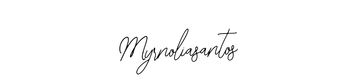 Use a signature maker to create a handwritten signature online. With this signature software, you can design (Bearetta-2O07w) your own signature for name Myrnoliasantos. Myrnoliasantos signature style 12 images and pictures png