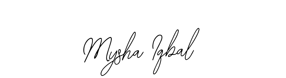 if you are searching for the best signature style for your name Mysha Iqbal. so please give up your signature search. here we have designed multiple signature styles  using Bearetta-2O07w. Mysha Iqbal signature style 12 images and pictures png