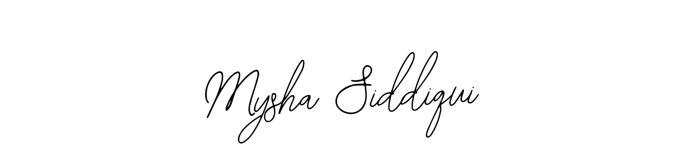 Use a signature maker to create a handwritten signature online. With this signature software, you can design (Bearetta-2O07w) your own signature for name Mysha Siddiqui. Mysha Siddiqui signature style 12 images and pictures png