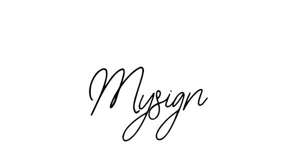 How to make Mysign name signature. Use Bearetta-2O07w style for creating short signs online. This is the latest handwritten sign. Mysign signature style 12 images and pictures png