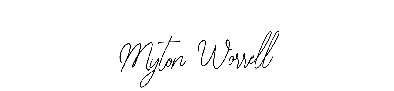Make a beautiful signature design for name Myton Worrell. With this signature (Bearetta-2O07w) style, you can create a handwritten signature for free. Myton Worrell signature style 12 images and pictures png
