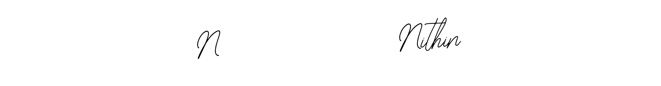 The best way (Bearetta-2O07w) to make a short signature is to pick only two or three words in your name. The name N                Nithin include a total of six letters. For converting this name. N                Nithin signature style 12 images and pictures png