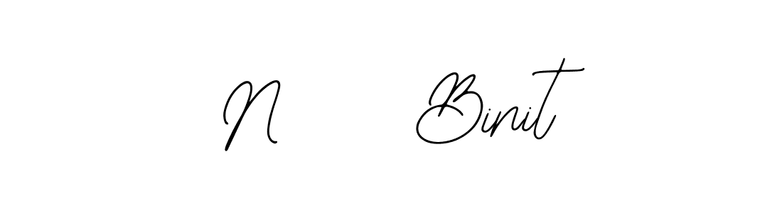 How to make N     Binit name signature. Use Bearetta-2O07w style for creating short signs online. This is the latest handwritten sign. N     Binit signature style 12 images and pictures png