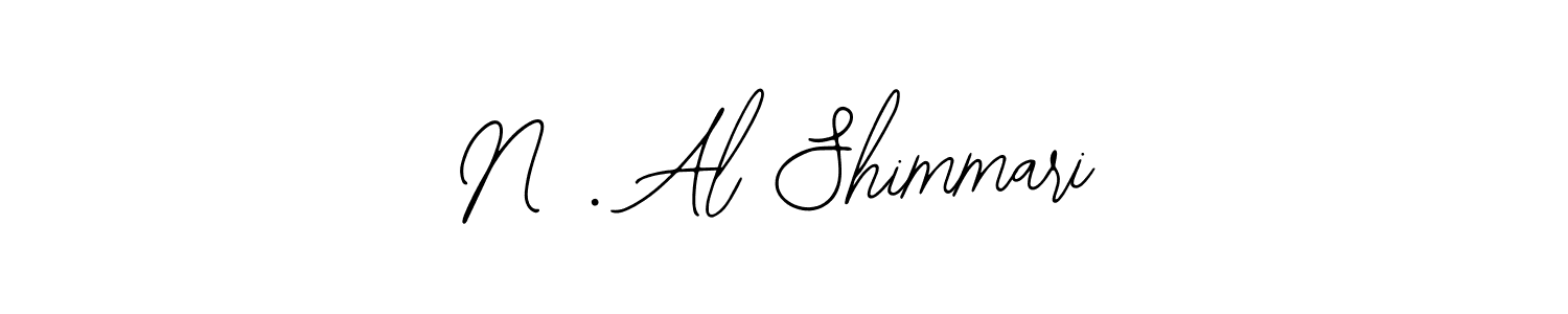 How to make N . Al Shimmari name signature. Use Bearetta-2O07w style for creating short signs online. This is the latest handwritten sign. N . Al Shimmari signature style 12 images and pictures png