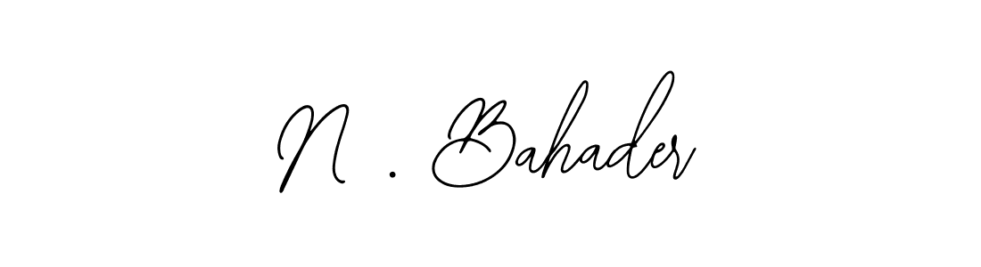 Make a beautiful signature design for name N . Bahader. With this signature (Bearetta-2O07w) style, you can create a handwritten signature for free. N . Bahader signature style 12 images and pictures png