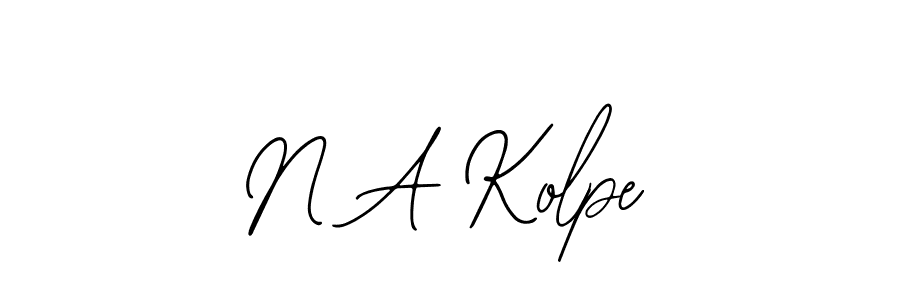 Make a beautiful signature design for name N A Kolpe. With this signature (Bearetta-2O07w) style, you can create a handwritten signature for free. N A Kolpe signature style 12 images and pictures png