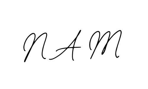 Create a beautiful signature design for name N A M. With this signature (Bearetta-2O07w) fonts, you can make a handwritten signature for free. N A M signature style 12 images and pictures png