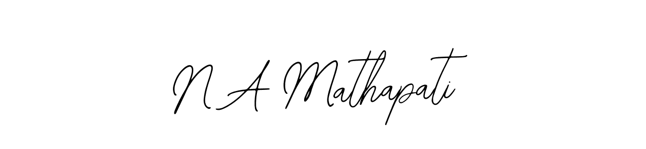 Also we have N A Mathapati name is the best signature style. Create professional handwritten signature collection using Bearetta-2O07w autograph style. N A Mathapati signature style 12 images and pictures png
